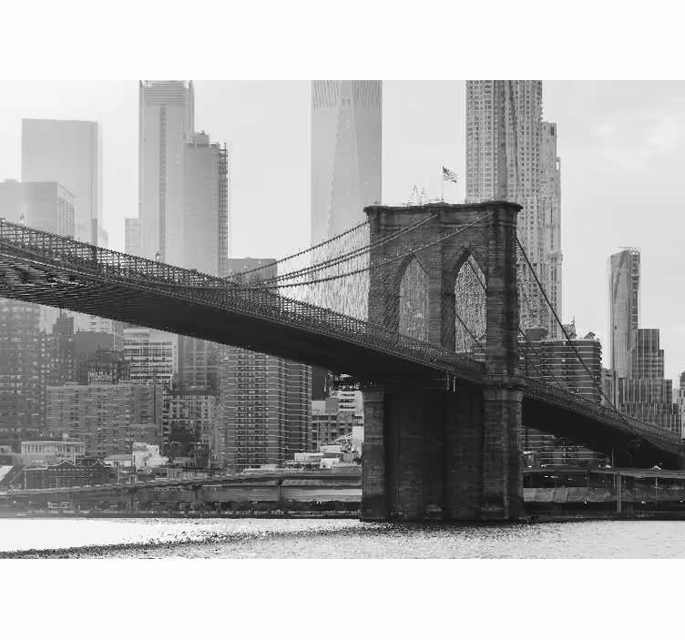 Zidne slike i zidne freske silueta brooklynskog mosta - TenStickers
