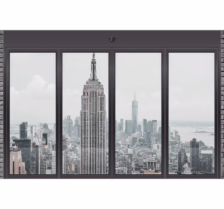 New york zidne pozadine empire state gradski horizont - TenStickers