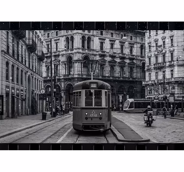 Zidne slike i zidne freske povijesna tramvajska raskrsnica - TenStickers
