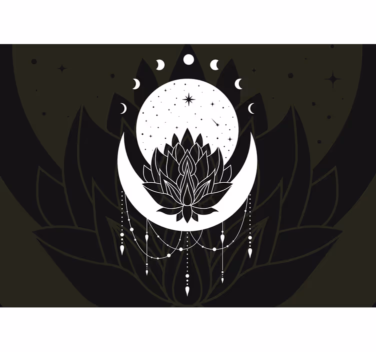 Foto tapete mandale dizajn lotus moon - TenStickers