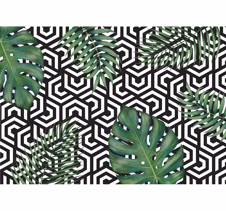 Foto tapete teksturama i uzorcima geometrijski uzorak lista - TenStickers