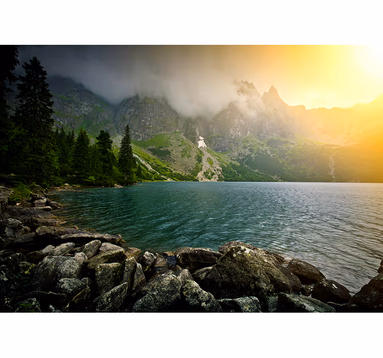 Foto tapeta pogled na planinsko jezero - TenStickers