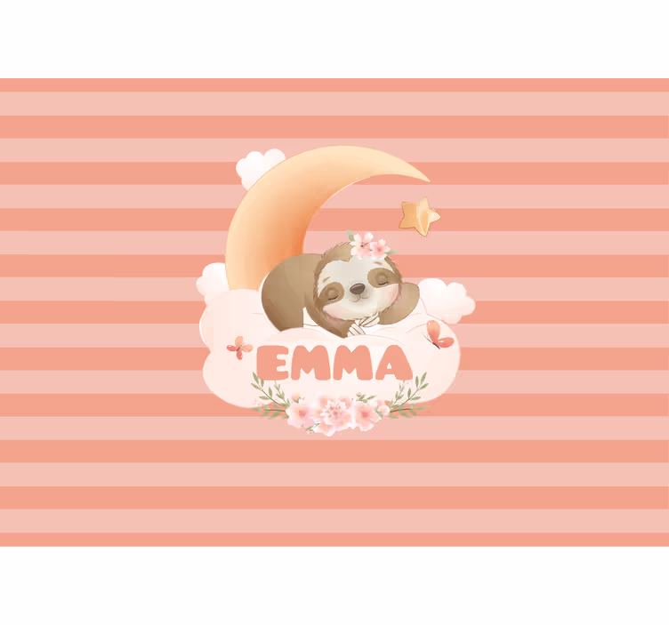 Foto tapete za dječju sobu lenjivac s mjesecom - TenStickers