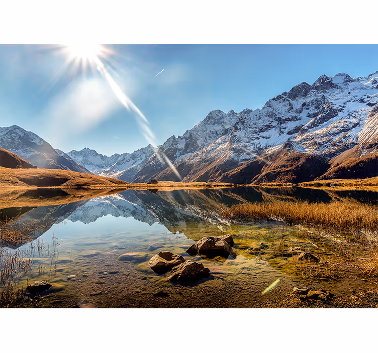 Foto tapeta planinsko jezero refleksija - TenStickers