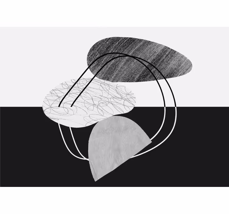 Apstraktni fototapete geometrijski mono oblici - TenStickers