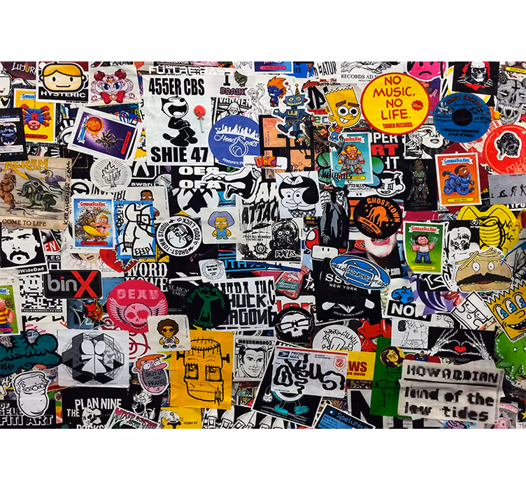 Zidni murali urbane umjetnosti Šarena naljepnica kolaž - TenStickers