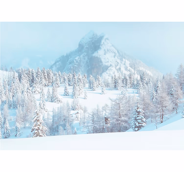 Foto tapete planinski zimski vrhovi pejzaž - TenStickers