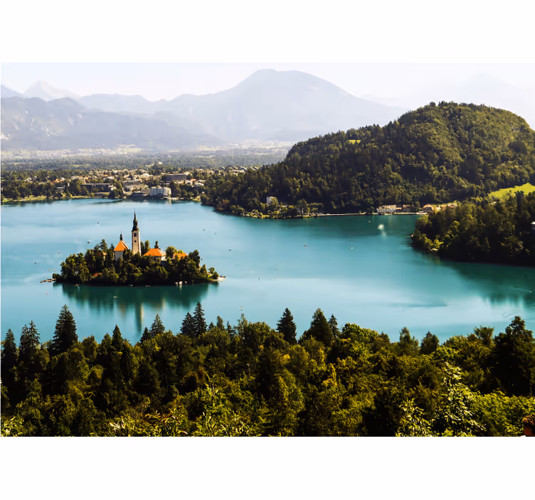 Foto tapeta otok na bledu - TenStickers