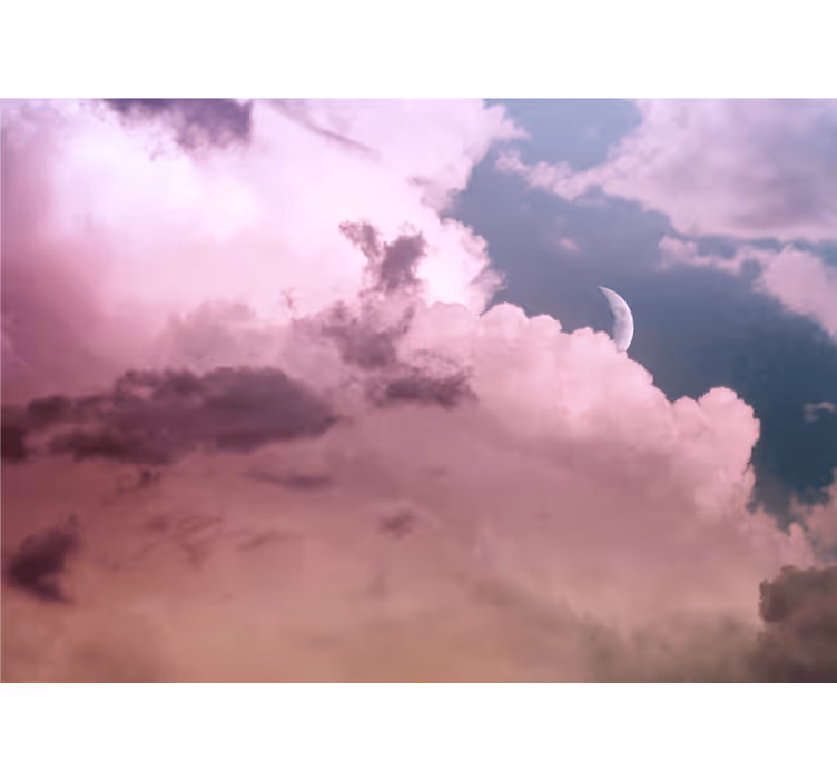 Foto tapete nebo mjesečev obasjani oblačni sky - TenStickers