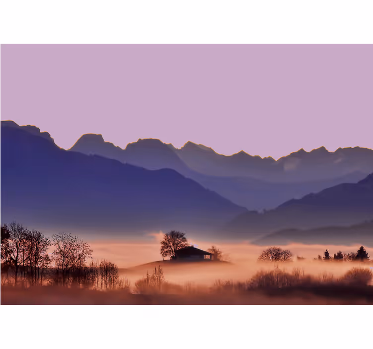 Foto tapeta mirni planinski pejzaž - TenStickers