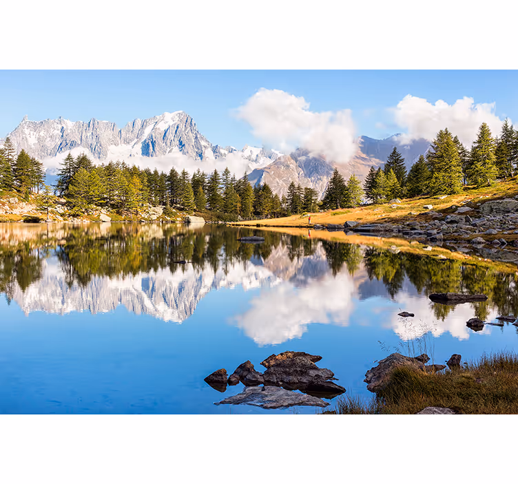 Foto tapeta odražava planinske pejzaže - TenStickers
