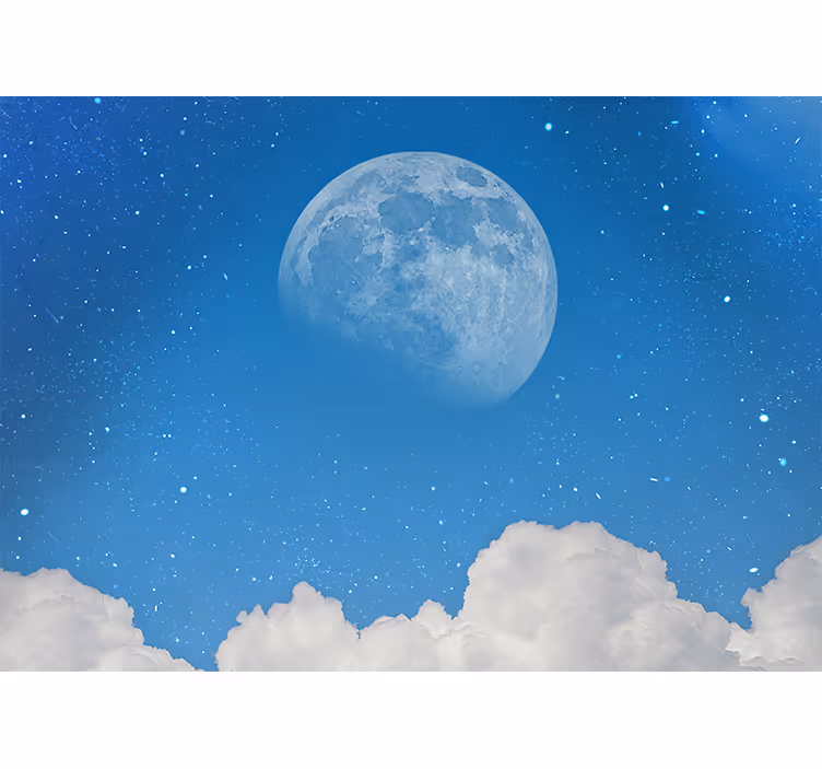 Foto tapete prostor lunarno večernje nebo - TenStickers