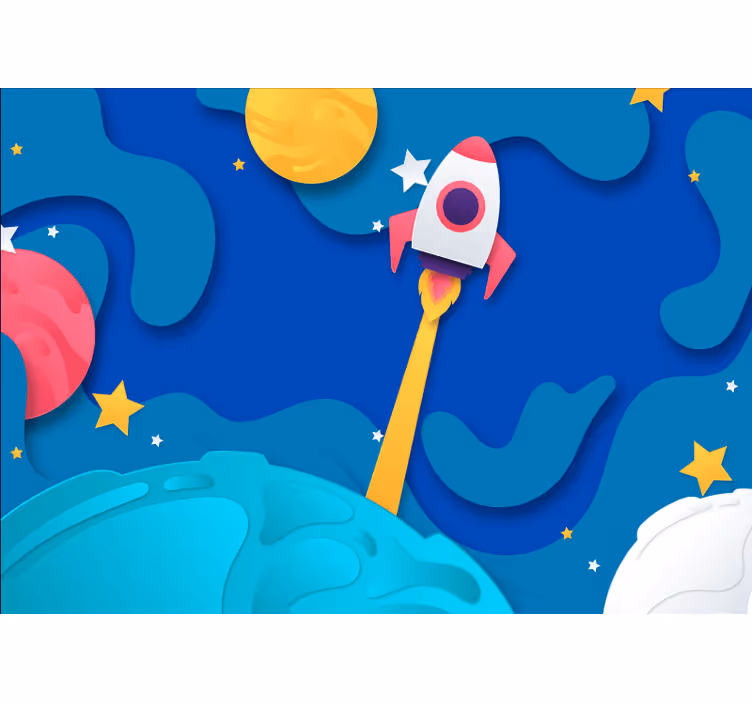 Foto tapete fantazija avantura lansiranja raketa - TenStickers