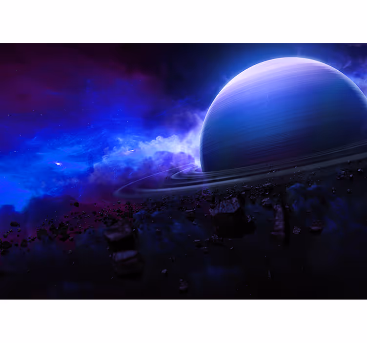 Foto tapete prostor pogled na zvjezdanu planetu - TenStickers