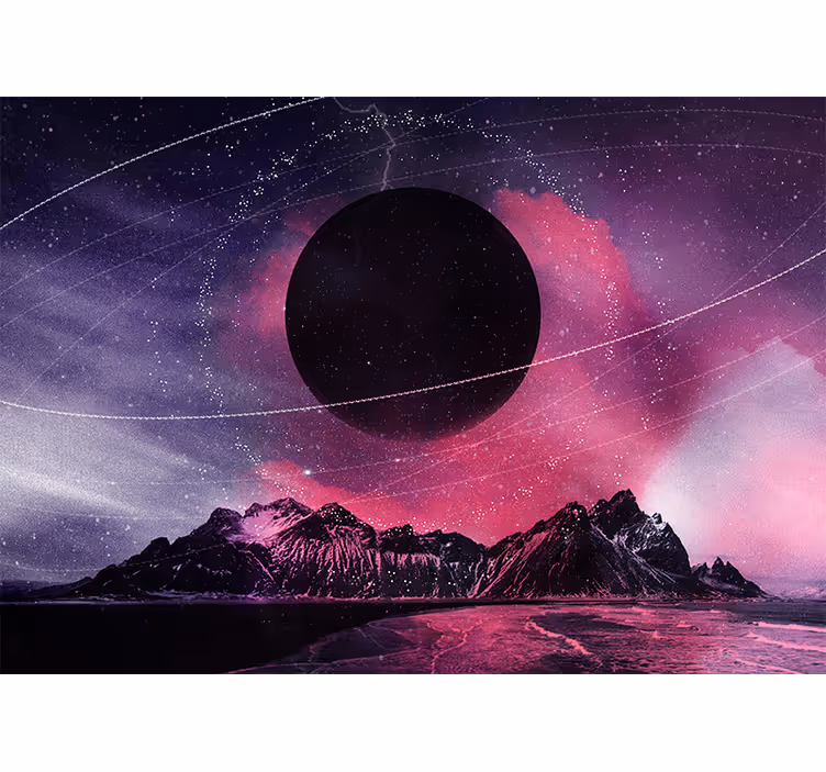 Foto tapete prostor kozmička crna planeta - TenStickers