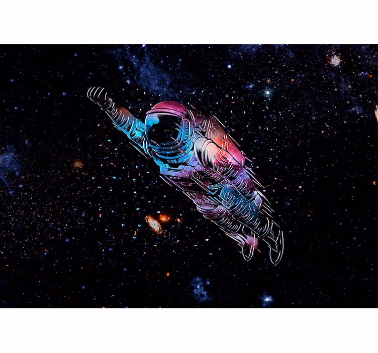 Astronaut u svemiru koncept zidne slike - TenStickers