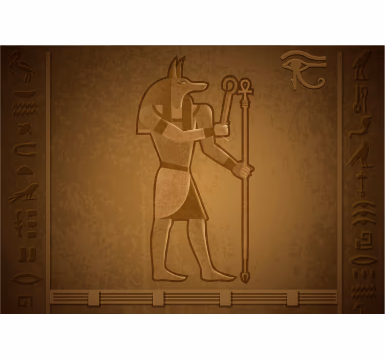 Egipatska mitologija bog seth pustinjski zidni mural - TenStickers