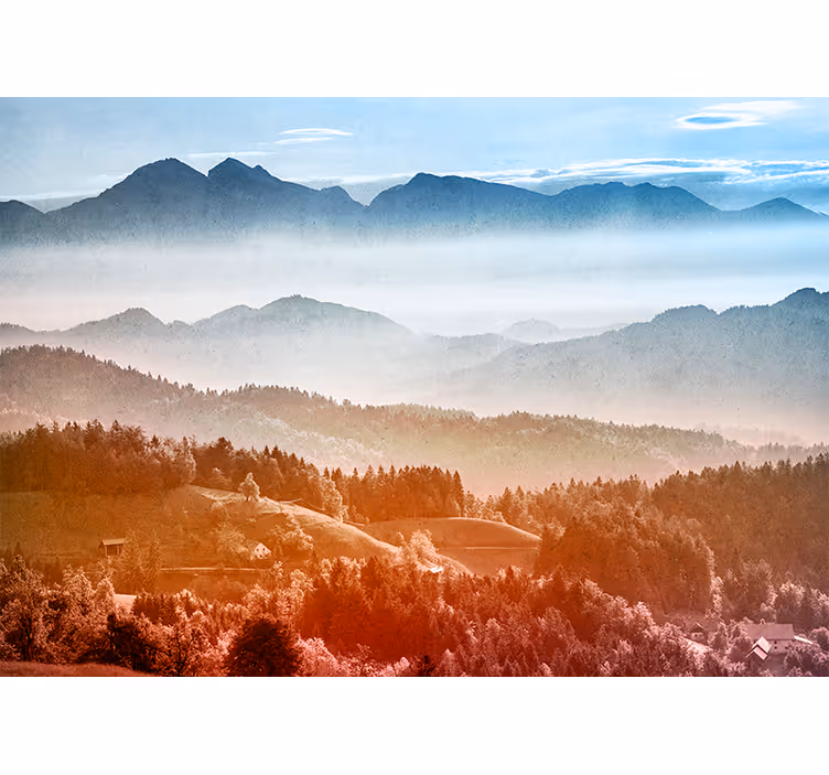 Foto tapeta planinski divlji krajolik - TenStickers