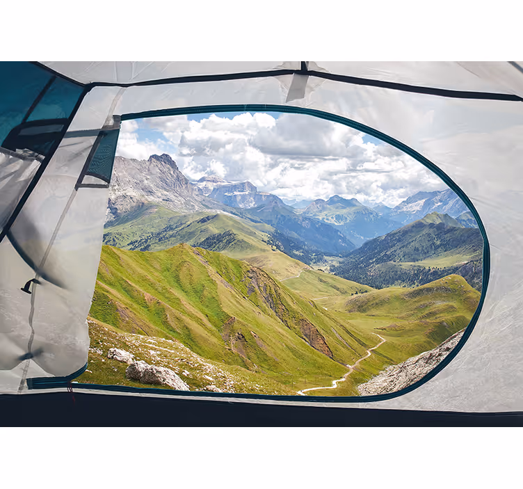 Foto tapeta zeleni planinski krajolik - TenStickers