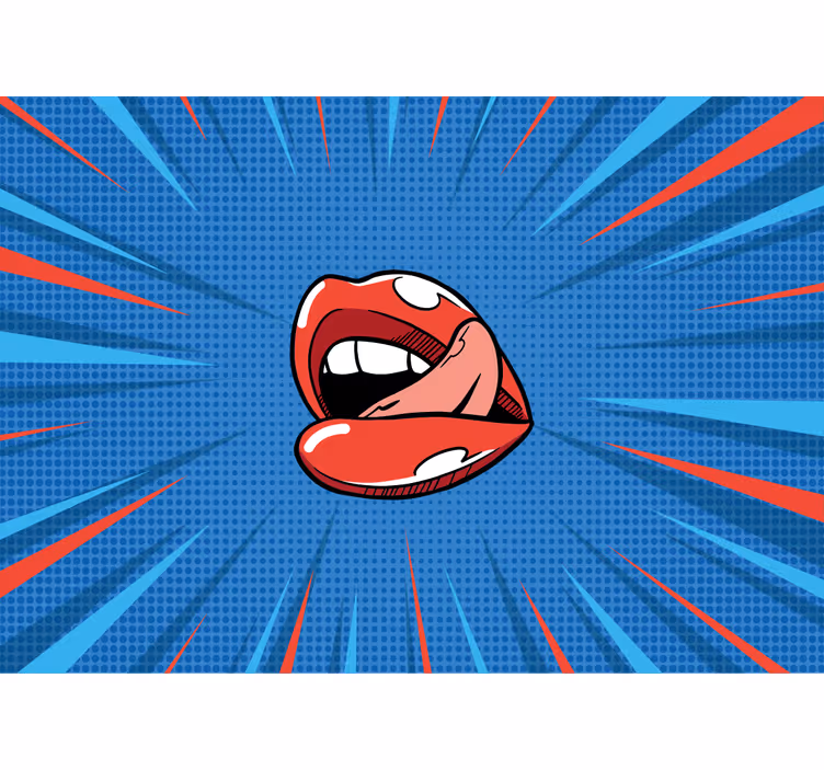 Zidni murali urbane umjetnosti Živahna usta pop - TenStickers