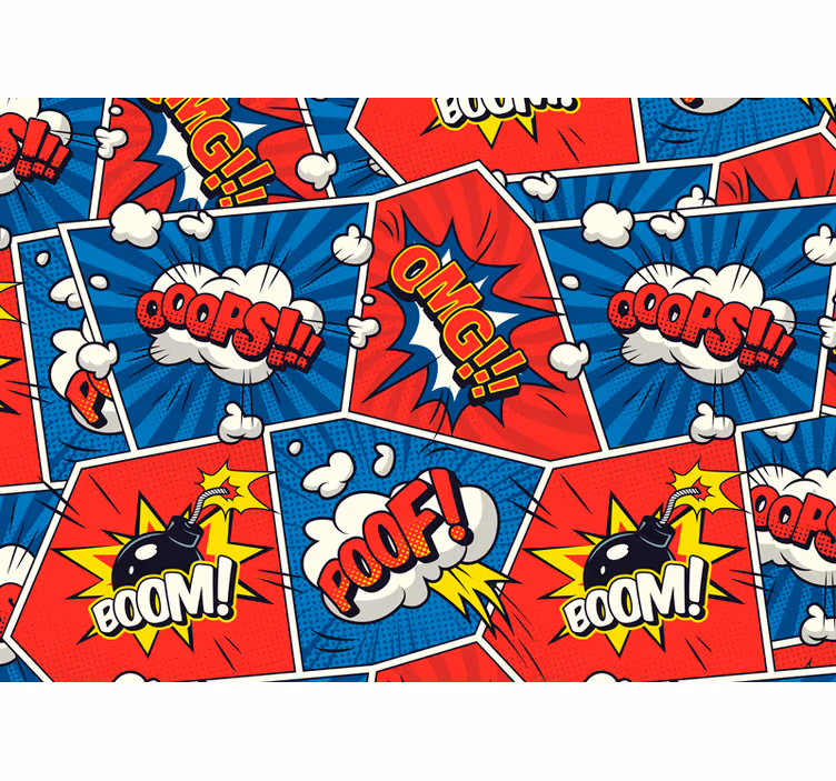 Zidni murali urbane umjetnosti s strip balonima - TenStickers