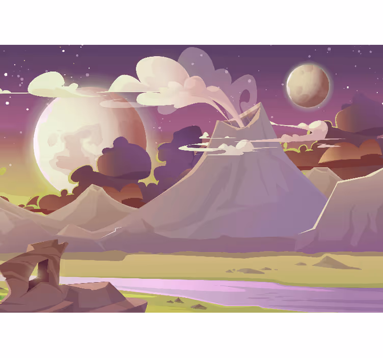 Foto tapete fantazija planinska scena fantazije - TenStickers