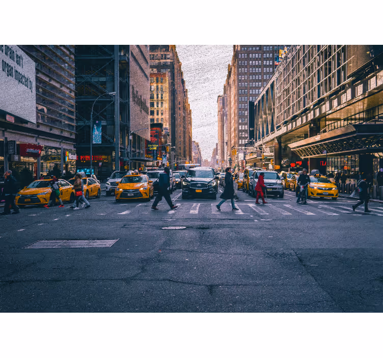 New york zidne pozadine užurbana ulica new yorka - TenStickers
