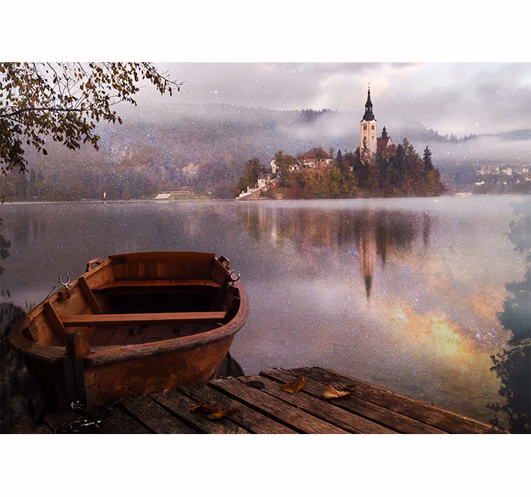 Foto tapeta pogled na mirno jezero - TenStickers