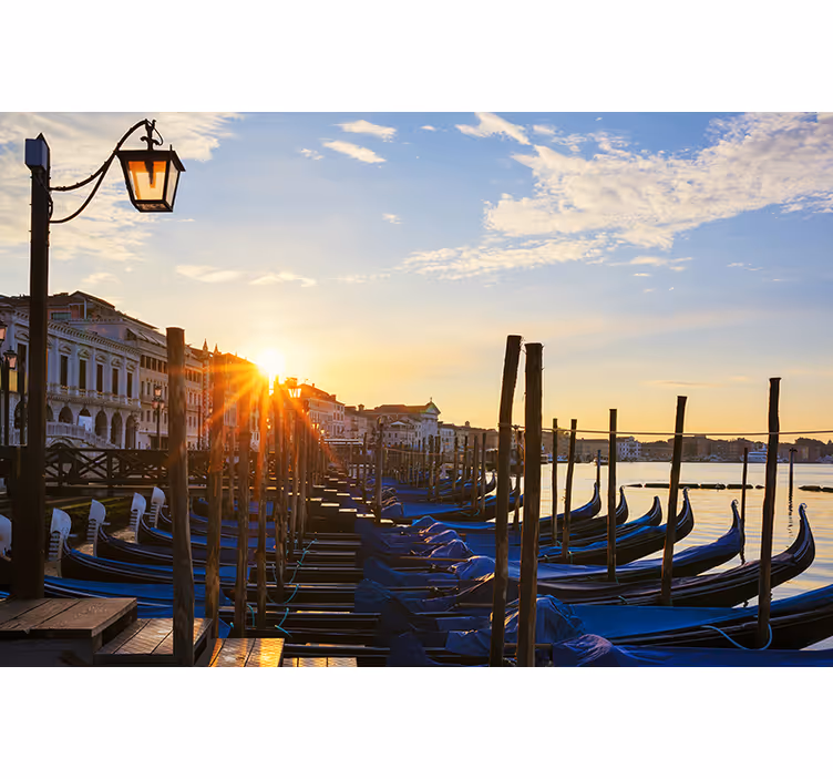 Zidne slike i zidne freske venecijanski zalazak sunca - TenStickers