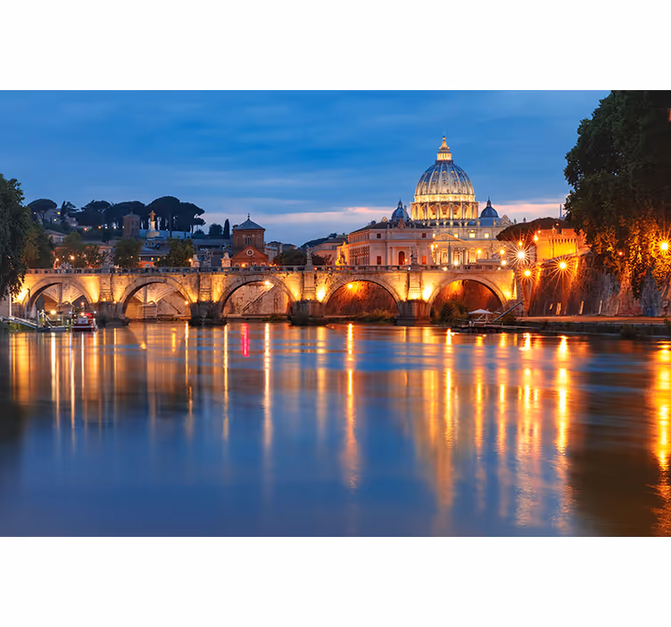 Foto tapete madrid bazilika svetog petra u sumraku - TenStickers