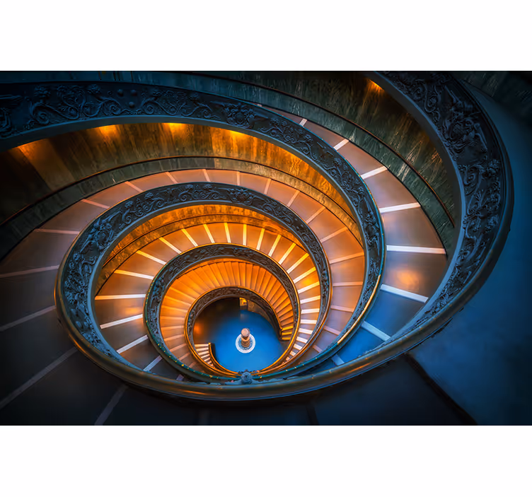 Foto tapeta spiralna stepenica s osvjetljenjem - TenStickers