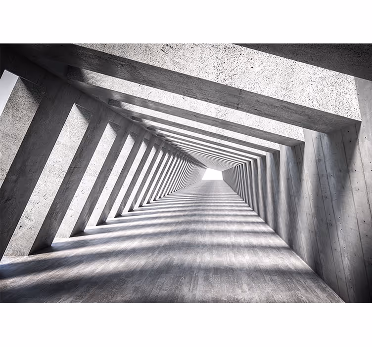 Apstraktni fototapeti geometrijska tunelska perspektiva - TenStickers