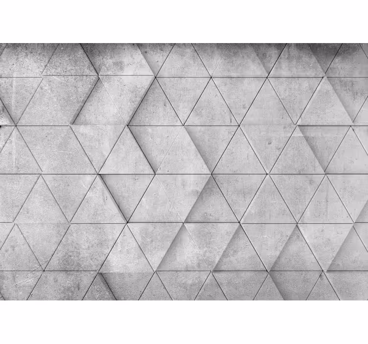 Geometrijski trokut reljefni 3d zidni mural - TenStickers