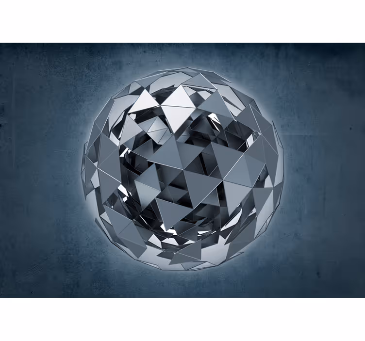 Apstraktni fototapeti geometrijska sfera skulptura - TenStickers