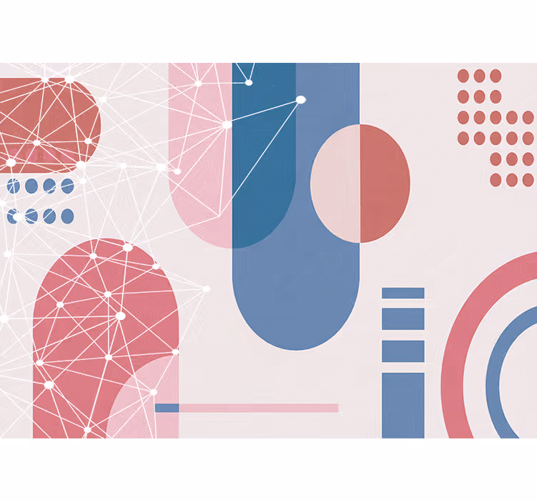Apstraktni fototapete mreža geometrijskih oblika - TenStickers