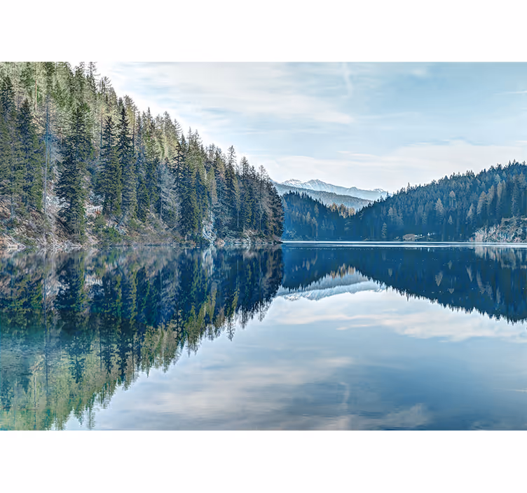 Foto tapeta mirroring serene mountain - TenStickers