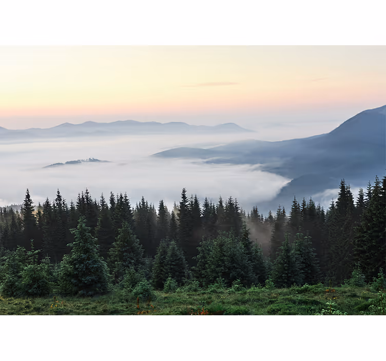 Foto tapeta mirna planinska panorama - TenStickers