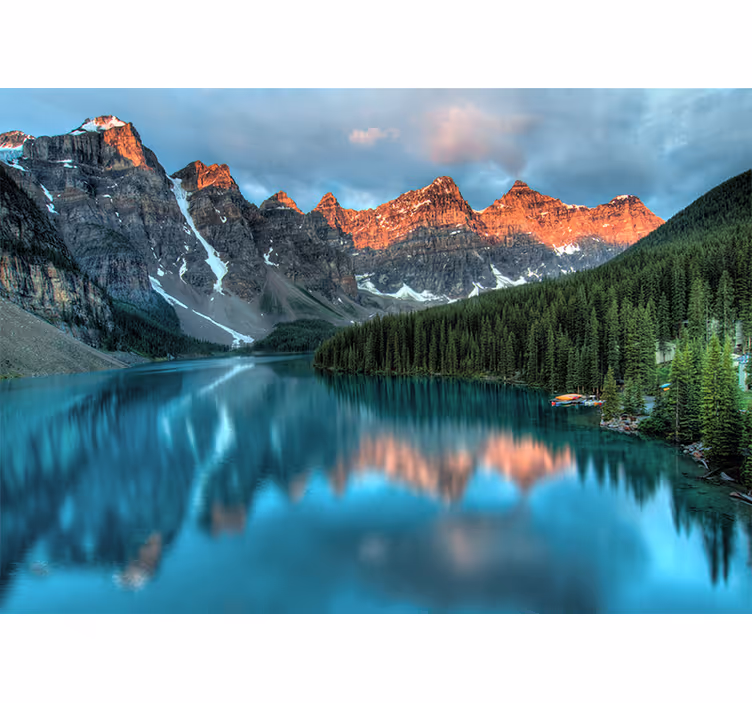 Foto tapeta veliko alpsko jezero - TenStickers
