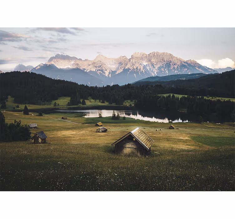 Foto tapeta mirna planinska scena - TenStickers