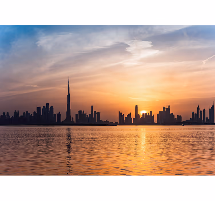 Zidne slike i zidne freske zalazak sunca u dubaiju - TenStickers