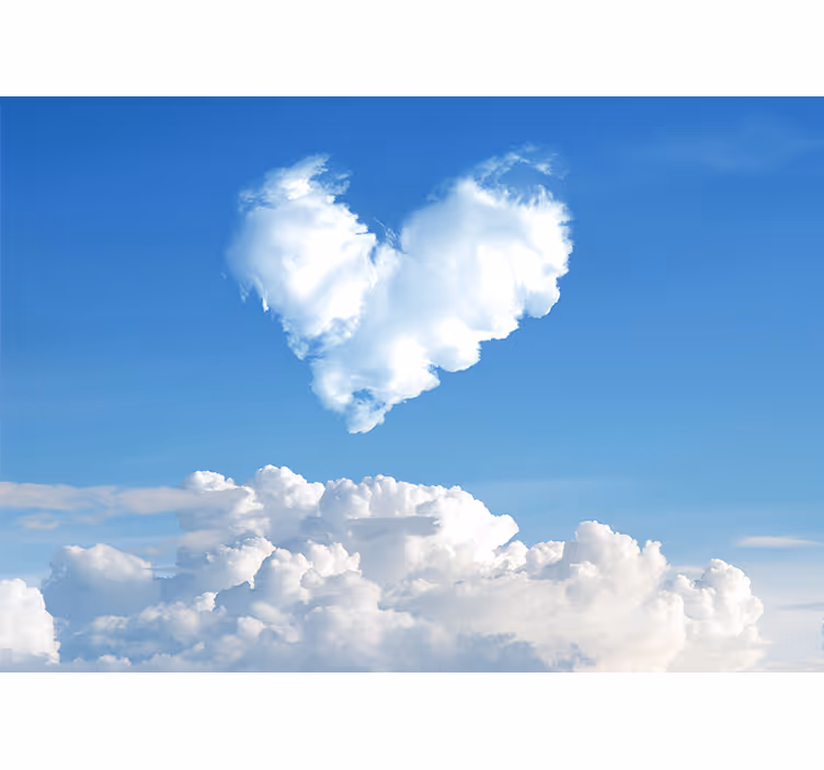 Sky heart photography sky wall mural - TenStickers