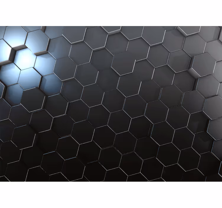 Sivi ombre geometrijski paneli 3d zidni mural - TenStickers
