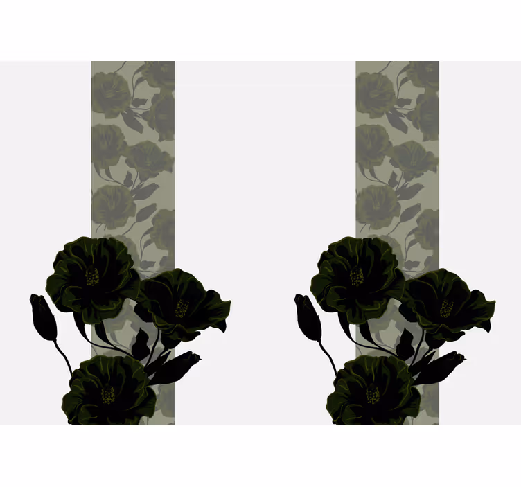 Foto tapete cvijet elegantan crni cvijet - TenStickers