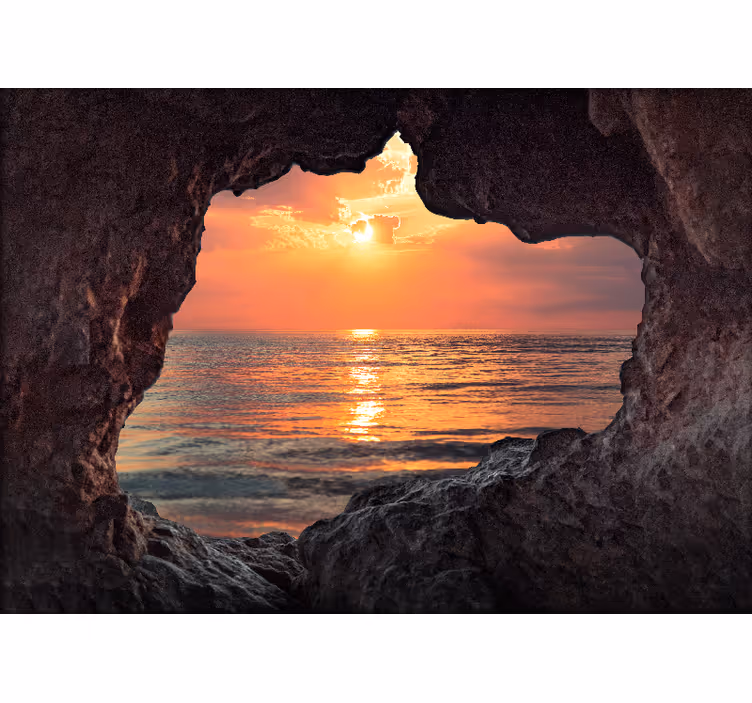 Foto tapeta pogled na zalazak sunca na moru - TenStickers