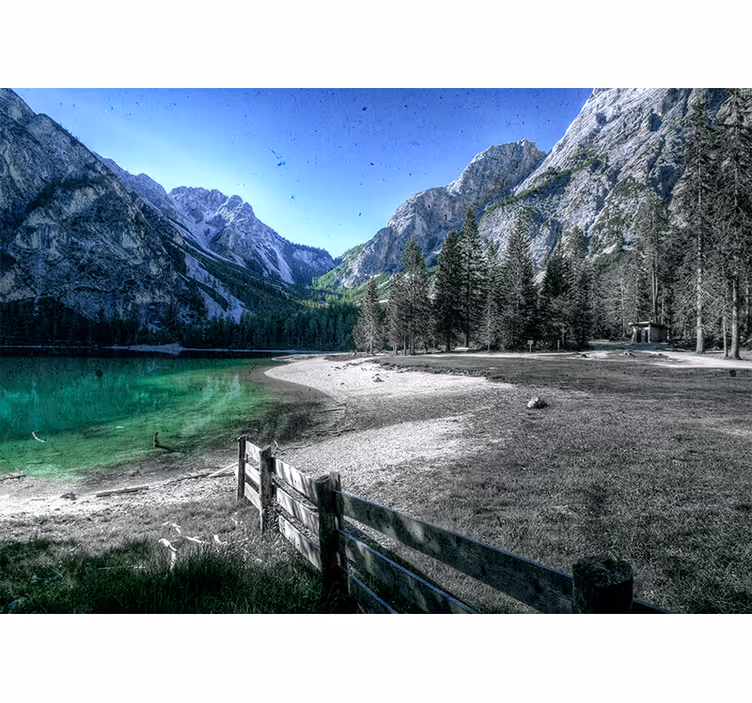 Foto tapeta mirno jezero u planinama - TenStickers
