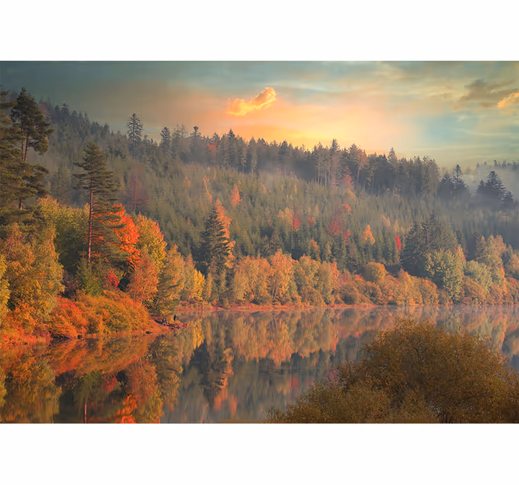 Foto tapeta mirna jesenska refleksija - TenStickers