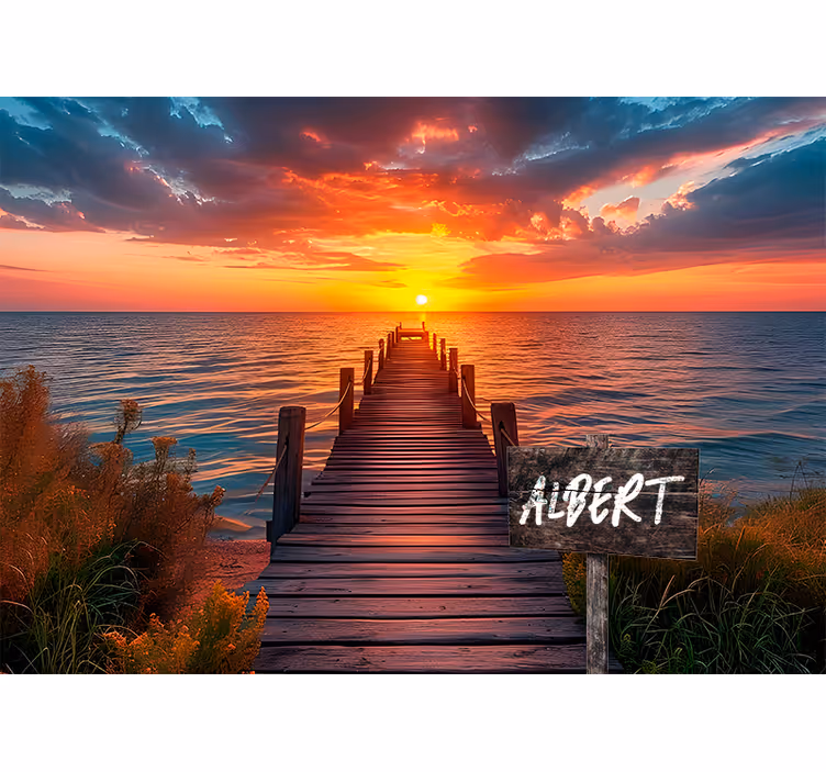 Foto tapete spavaća za tinejdžere ime znaka staze zalaska sunca - TenStickers