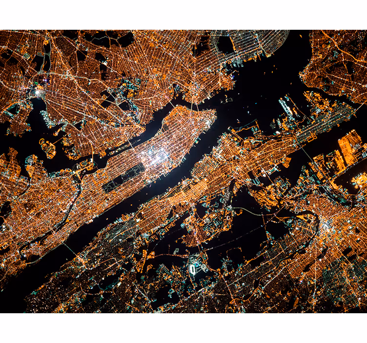 New york zidne pozadine urbana zračna svjetla - TenStickers