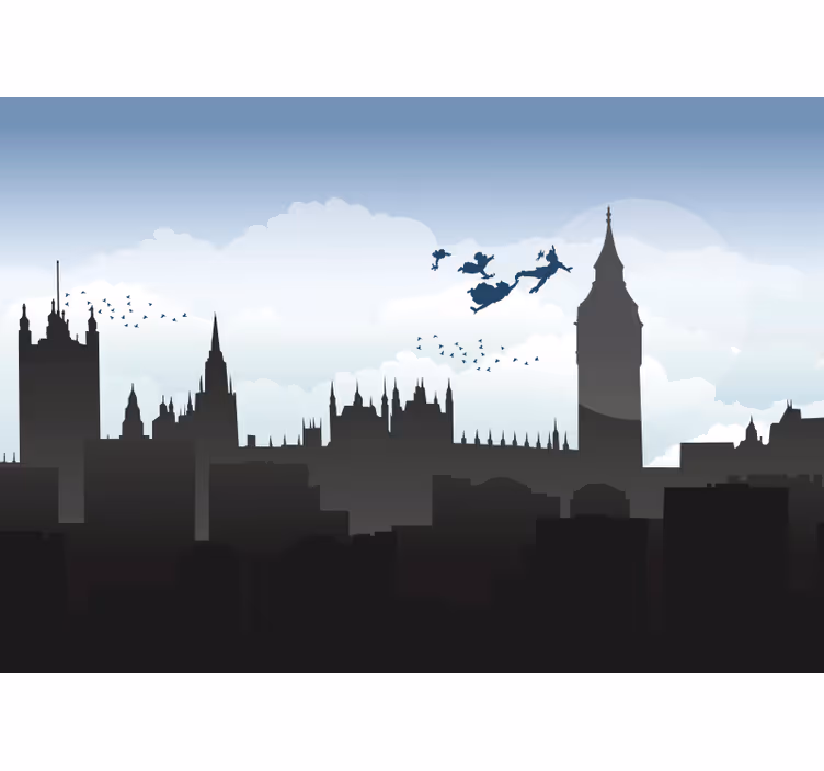 Foto tapete London silueta horizonta - TenStickers