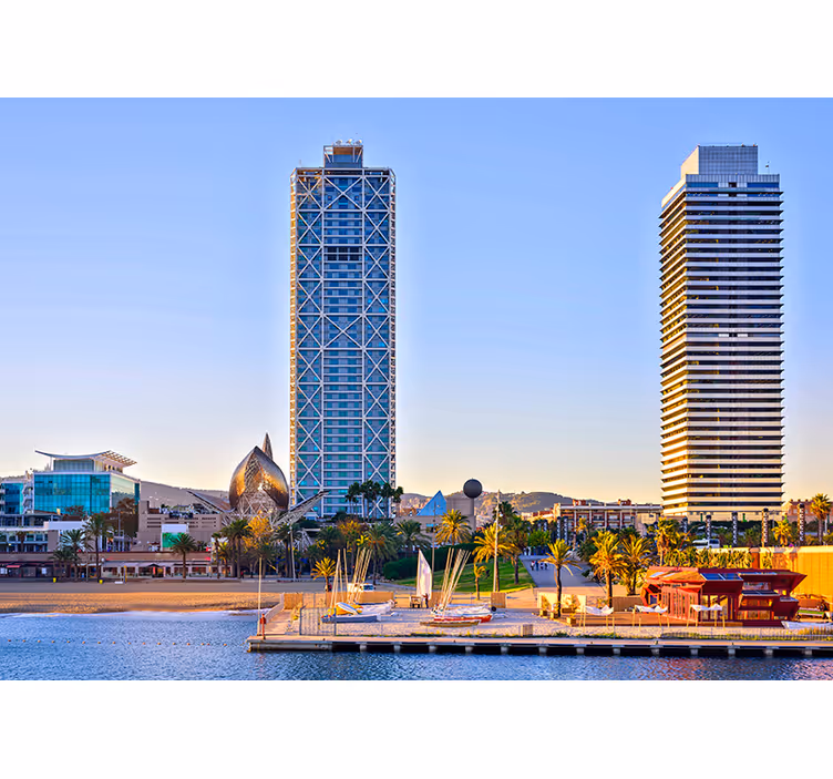 Foto tapete Barcelona pogled na obalu - TenStickers